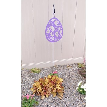 Village Wrought Iron Village Wrought Iron HOS-343P Easter Egg Decorative Hanging Silhouette; Purple HOS-343P